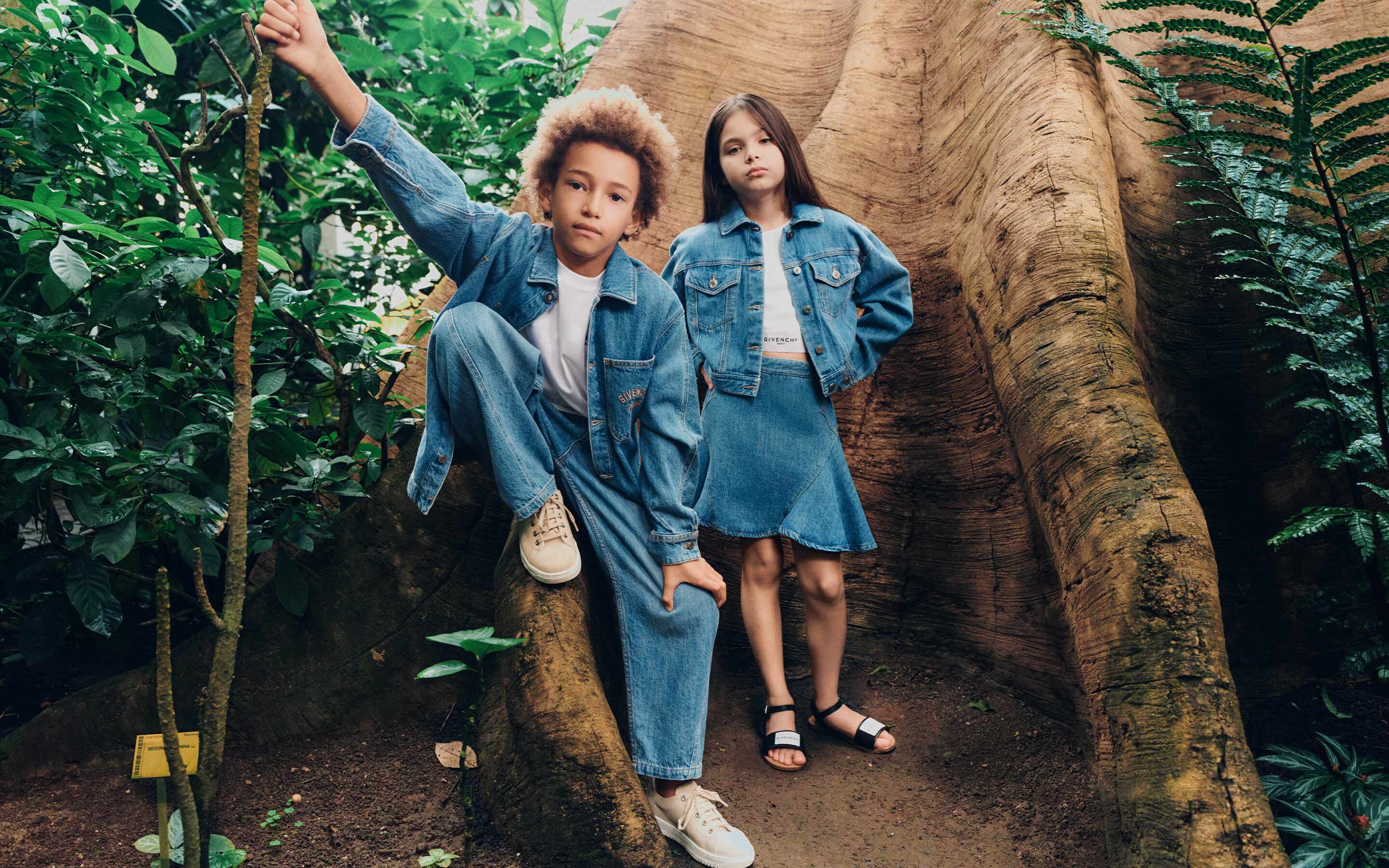 clothes for girl and boy, Hugo boss and karl lagerfeld, on kids around