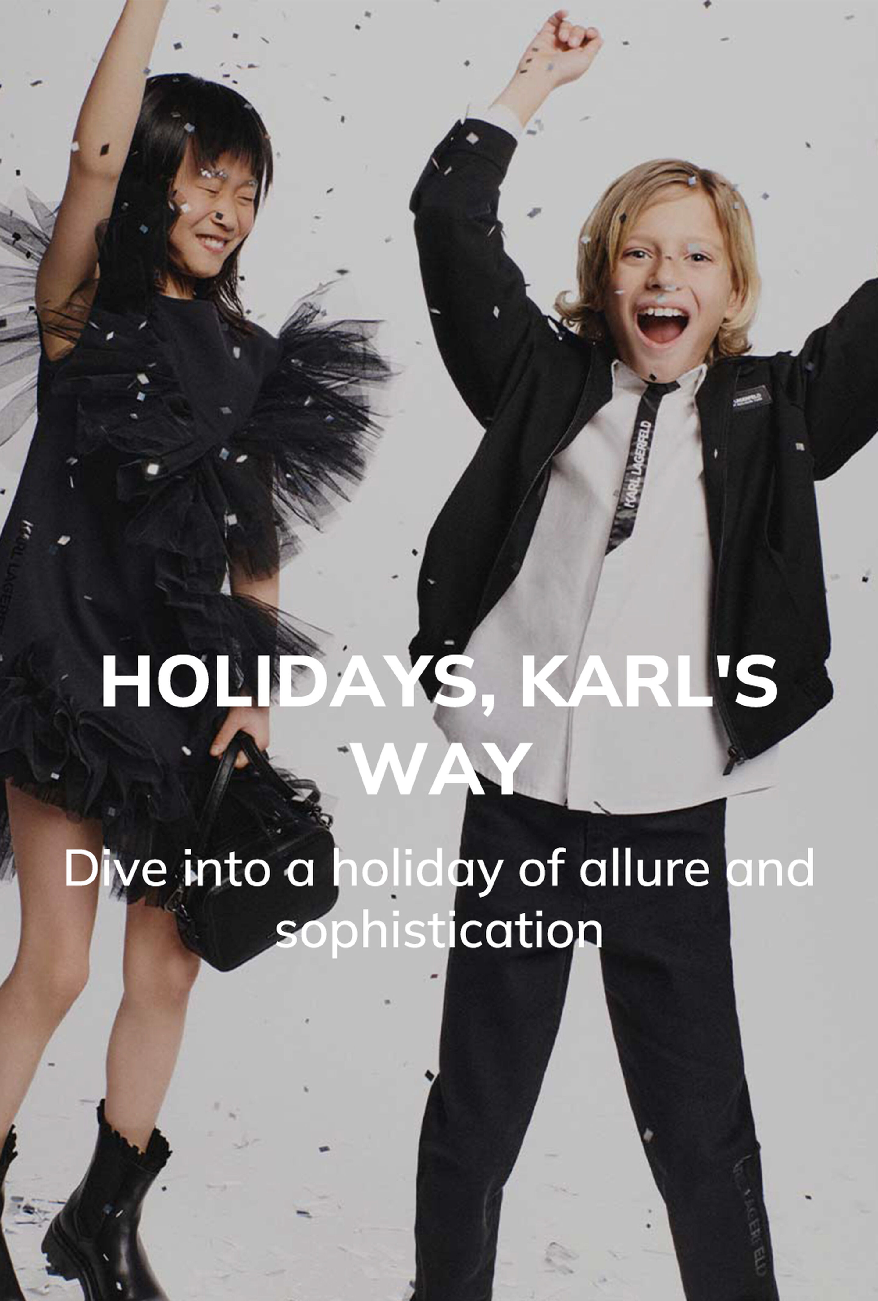 Children&rsquo;s clothing and accessories from the   KARL LAGERFELD KIDS brand on Kids around