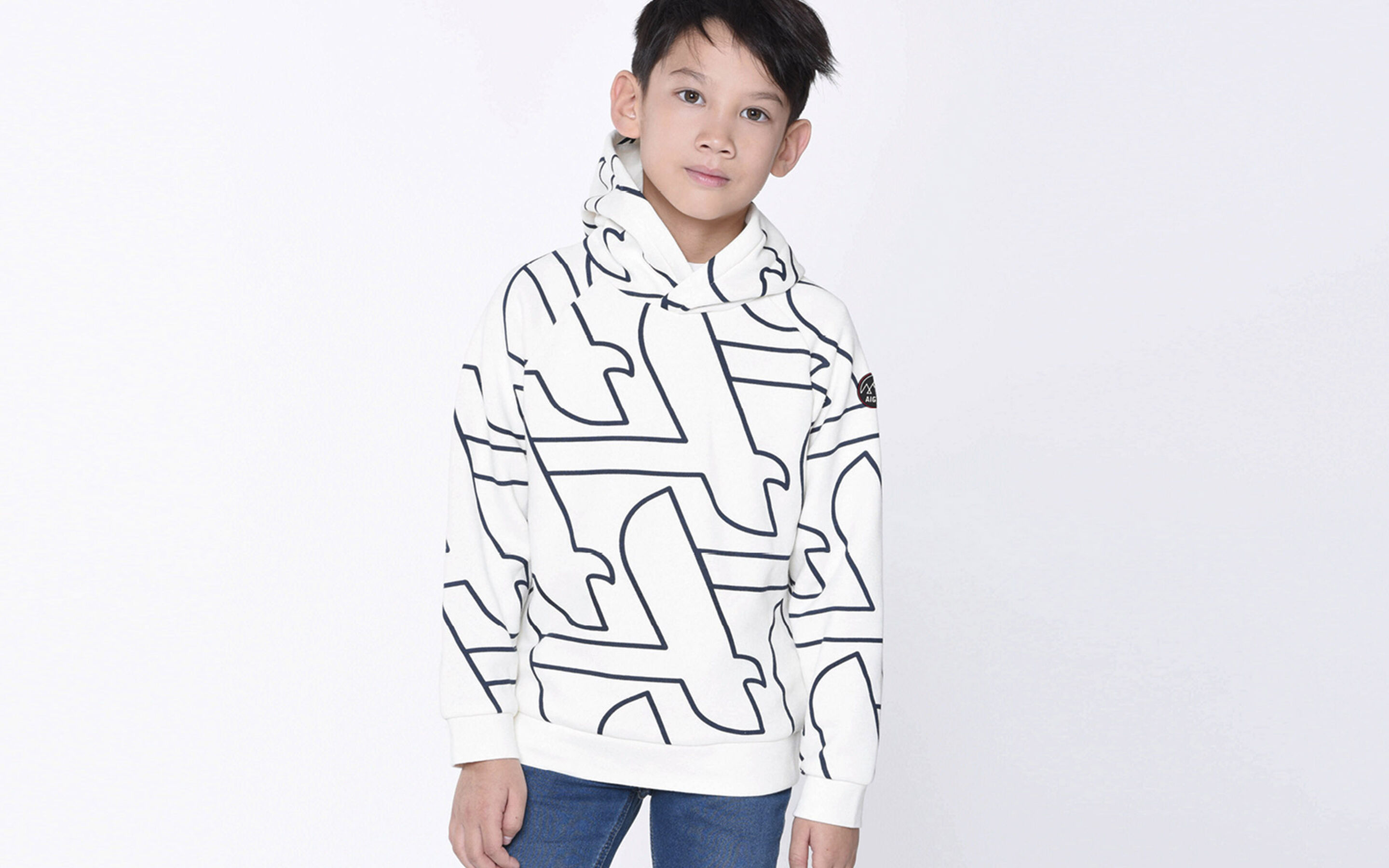 Aigle sweatshirt on kids around