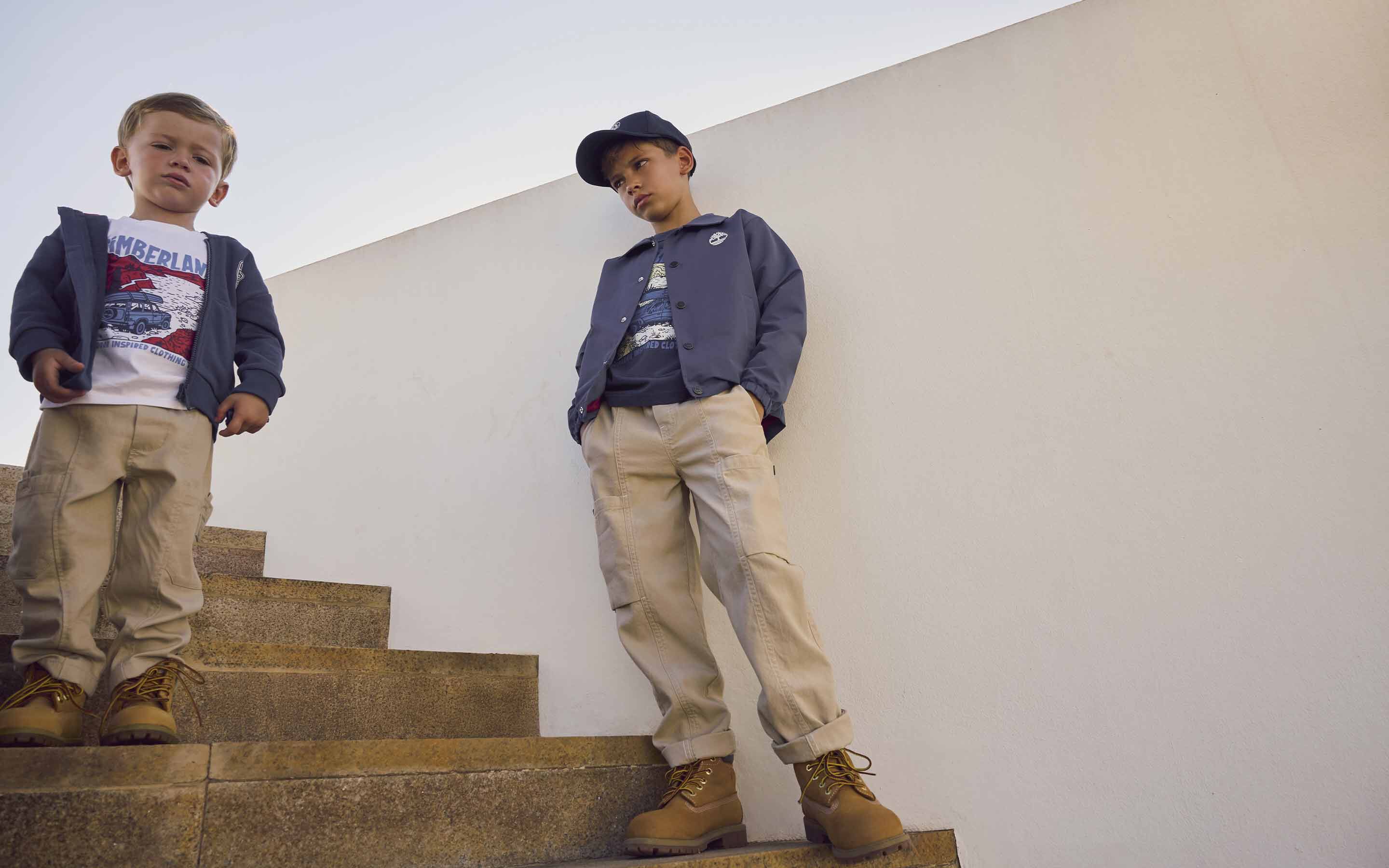 timberland brand for children on kids around