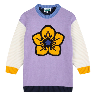Multicolored Knitted Dress KENZO KIDS GIRL