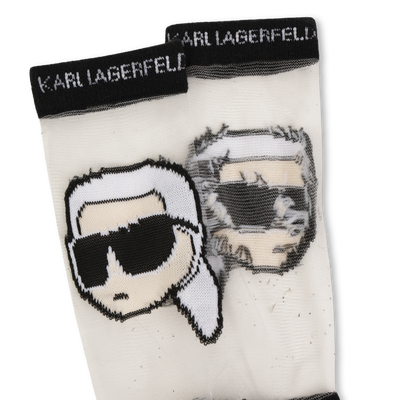 Openwork pattern socks KARL LAGERFELD KIDS GIRL