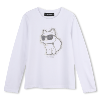 Long sleeve t-shirt KARL LAGERFELD KIDS GIRL