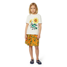 Cotton satin printed skirt KENZO KIDS 
                    GIRL