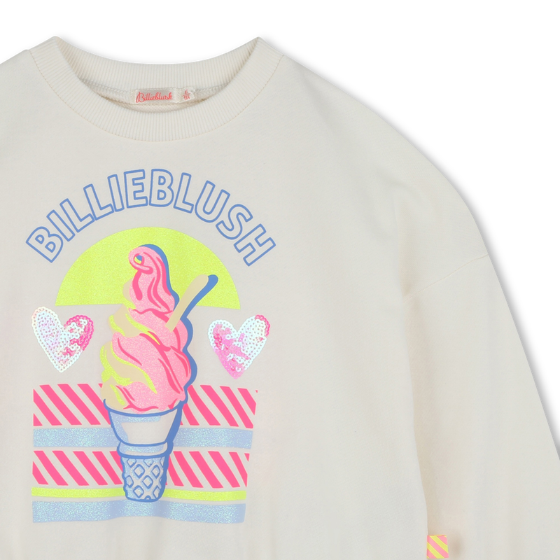 Cotton fleece sweatshirt BILLIEBLUSH 
                        GIRL