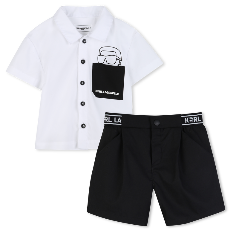 SEBMLE SHIRT AND SHORTS KARL LAGERFELD KIDS 
                        BOY