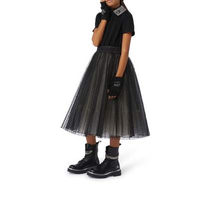 Multimaterial party dress KARL LAGERFELD KIDS GIRL
