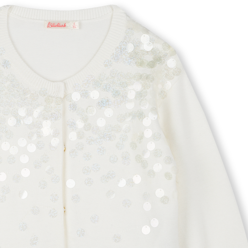 Cotton cardigan with sequins BILLIEBLUSH 
                        GIRL