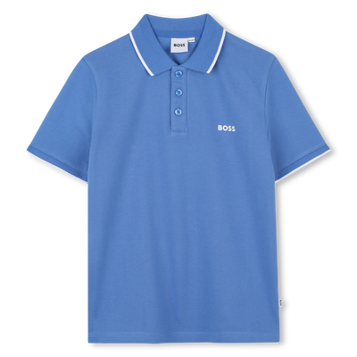 Plain cotton piqu&eacute; polo shirt BOSS BOY