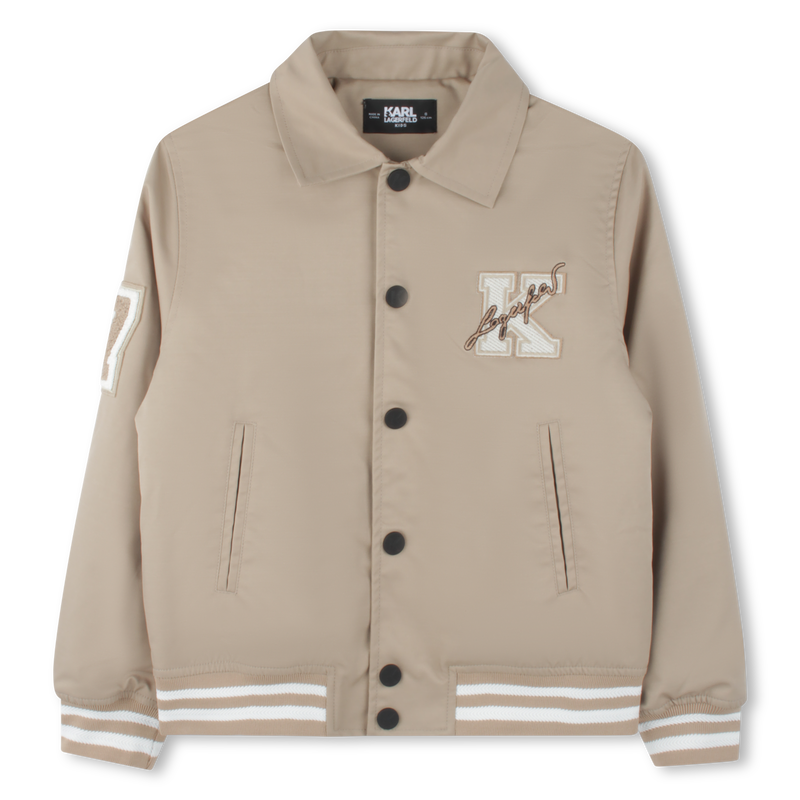 Padded twill jacket KARL LAGERFELD KIDS 
                        BOY