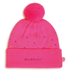 Multicolored rhinestone beanie, PINK, hi-res