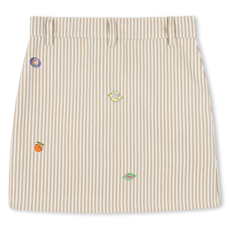 Patched cotton skirt KENZO KIDS 
                        GIRL