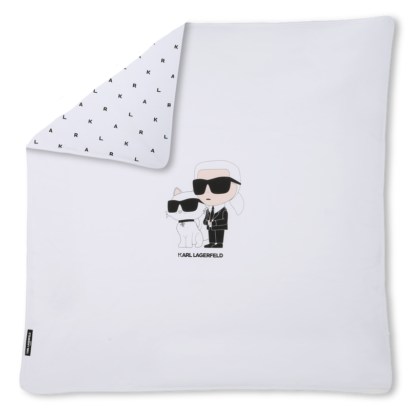 Printed cotton blanket KARL LAGERFELD KIDS 
                        UNISEX