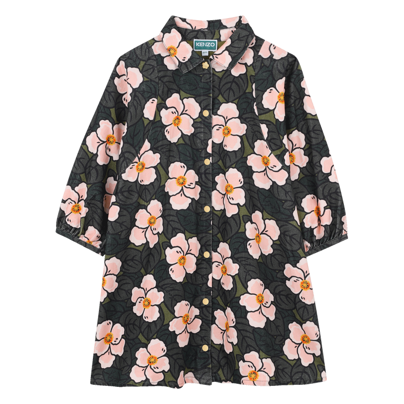 Long puff sleeve dress KENZO KIDS 
                        GIRL