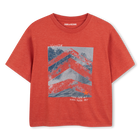 Short-sleeved t-shirt, PEACH, hi-res