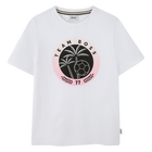 Short-sleeved cotton T-shirt, WHITE, hi-res
