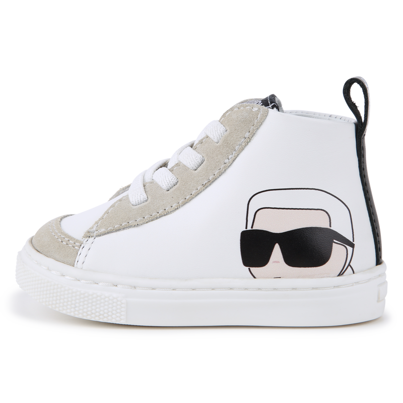 High-top leather trainers KARL LAGERFELD KIDS 
                        UNISEX