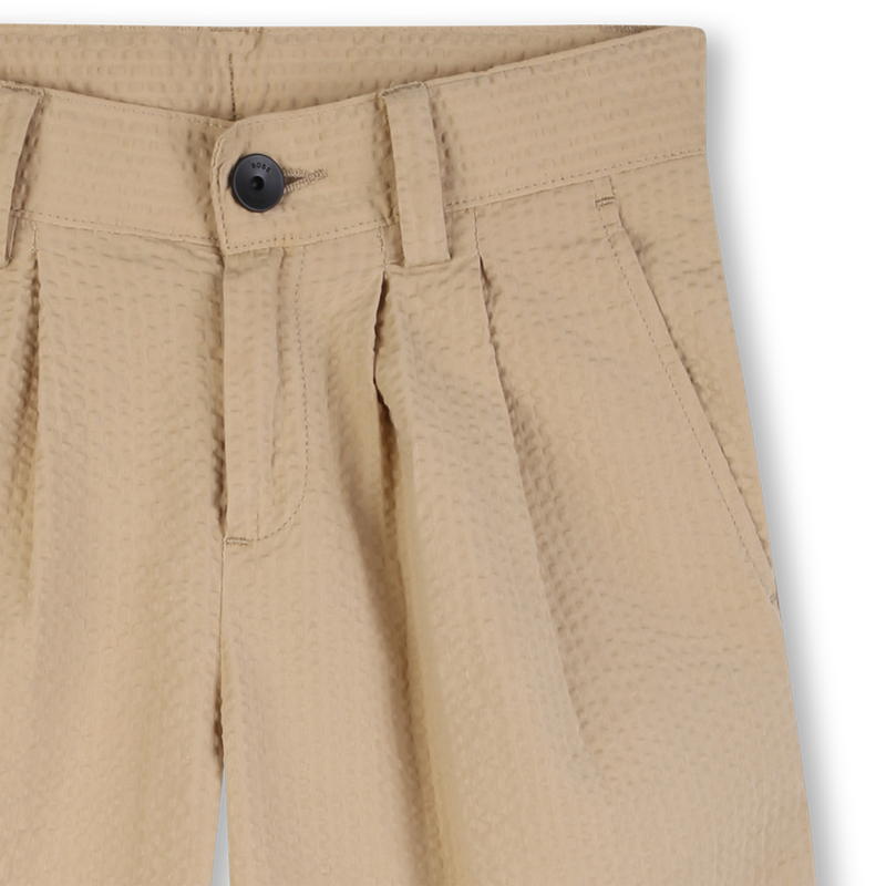 BERMUDA SHORTS IN LIGHTWEIGHT EMBOSSED FABRIC BOSS 
                        BOY