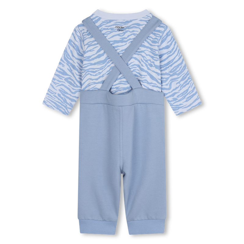 Cotton T-shirt and dungarees KENZO KIDS 
                        BOY