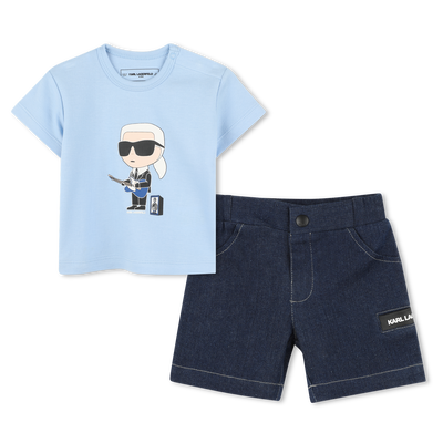 T-shirt and Bermuda shorts set KARL LAGERFELD KIDS BOY