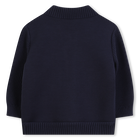 Zip-up cardigan with contrasting sleeves TIMBERLAND 
                    BOY