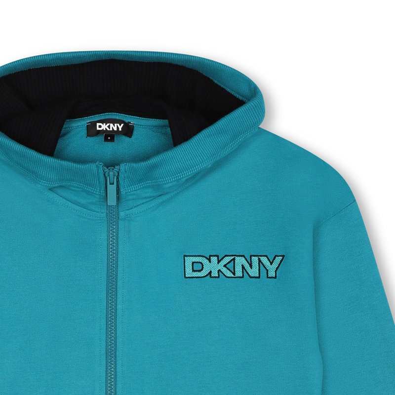 Hooded fleece cardigan DKNY 
                        UNISEX