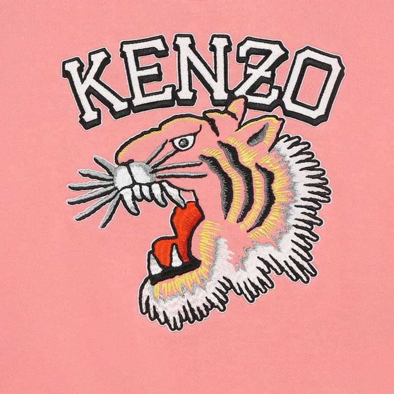 Embroidered cotton sweatshirt KENZO KIDS 
                        GIRL