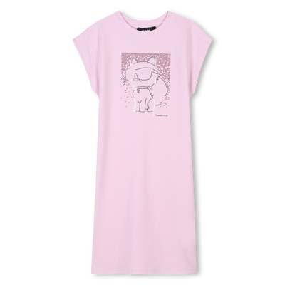 Novelty short-sleeved dress KARL LAGERFELD KIDS GIRL