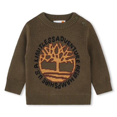 Cotton and wool logo jumper TIMBERLAND BOY