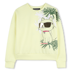 Printed maxi sweatshirt, WAX YELLOW, hi-res
