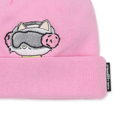 Knitted beanie KARL LAGERFELD KIDS GIRL
