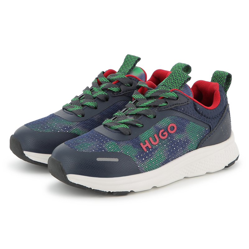 Printed lace-up trainers HUGO 
                        BOY