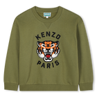 Unbrushed fleece sweatshirt, SPHAGNUM, hi-res