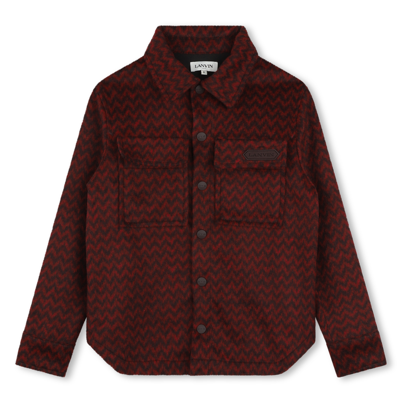 Printed fleece shirt jacket LANVIN 
                        BOY