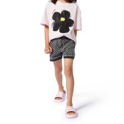 Denim shorts with diamant&eacute;s MARC JACOBS GIRL
