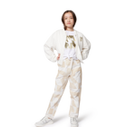 Cotton and linen trousers DKNY 
                    GIRL