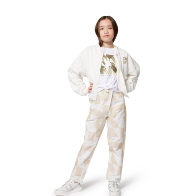 Cotton and linen trousers DKNY GIRL