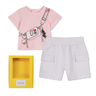 T-shirt and shorts set, PINK, hi-res