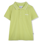 Short-sleeved polo shirt, LIME, hi-res