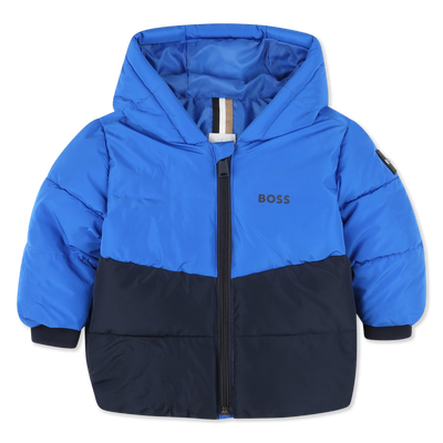 Two-tone hooded puffer jacket BOSS BOY