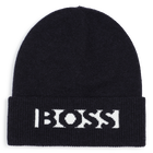 Knitted beanie, NAVY, hi-res