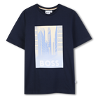Short-sleeved t-shirt, NAVY, hi-res