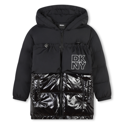 Hooded puffer jacket DKNY GIRL