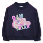 Fleece sweatshirt, NAVY, hi-res
