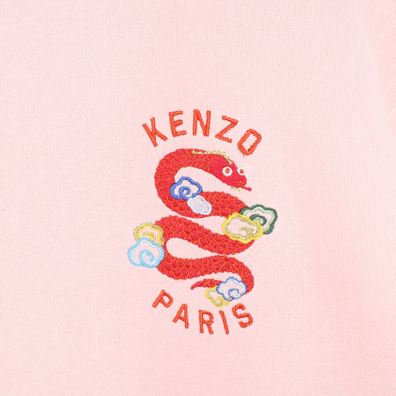 Straight-cut embroidered dress KENZO KIDS 
                        GIRL