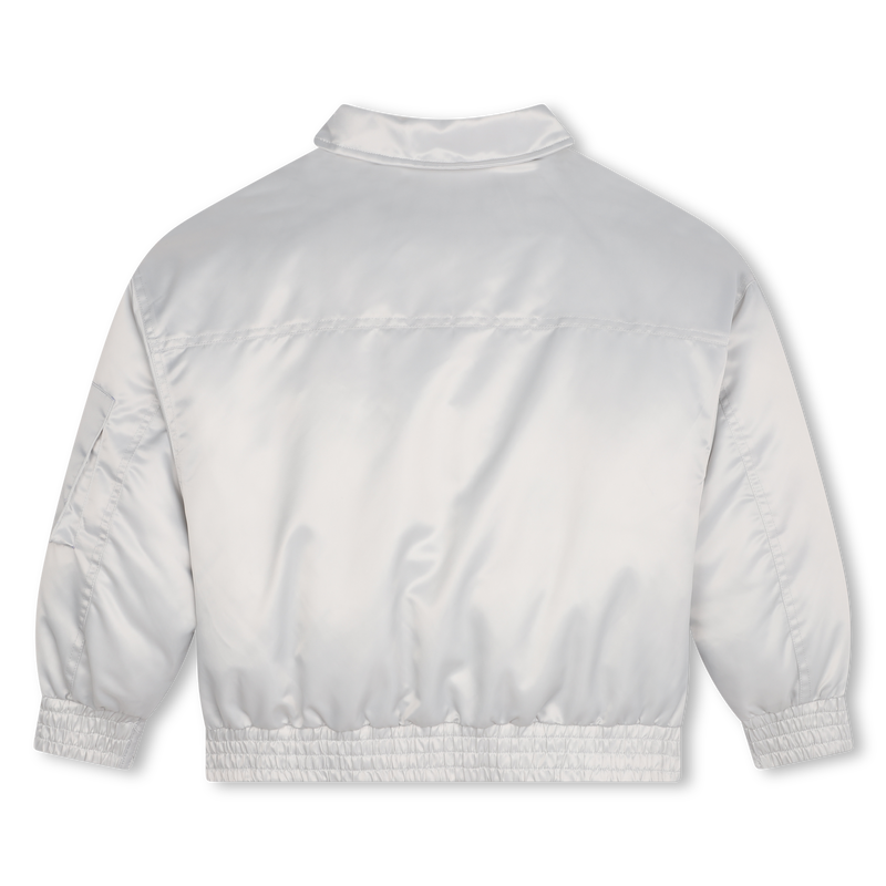 Zip-up satin-finish jacket DKNY 
                        GIRL