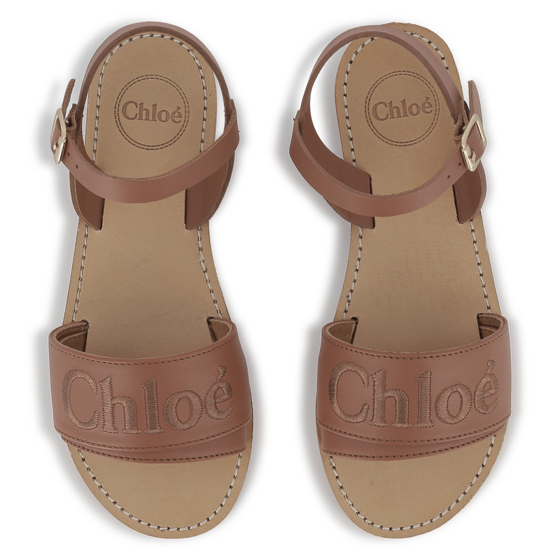 Buckled leather sandals CHLOE 
                        GIRL