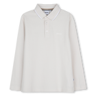 Long sleeve polo, IVORY, hi-res