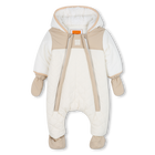Two-tone zipped jumpsuit, IVORY, hi-res