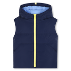 Sleeveless down jacket, NAVY, hi-res